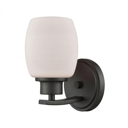 Thomas Casual Mission 1-Light for the Bath in Oil Rubbed Bronze with White Li CN170171